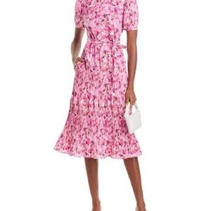 10 Crosby Derek Lam Pink Floral Midi Dress